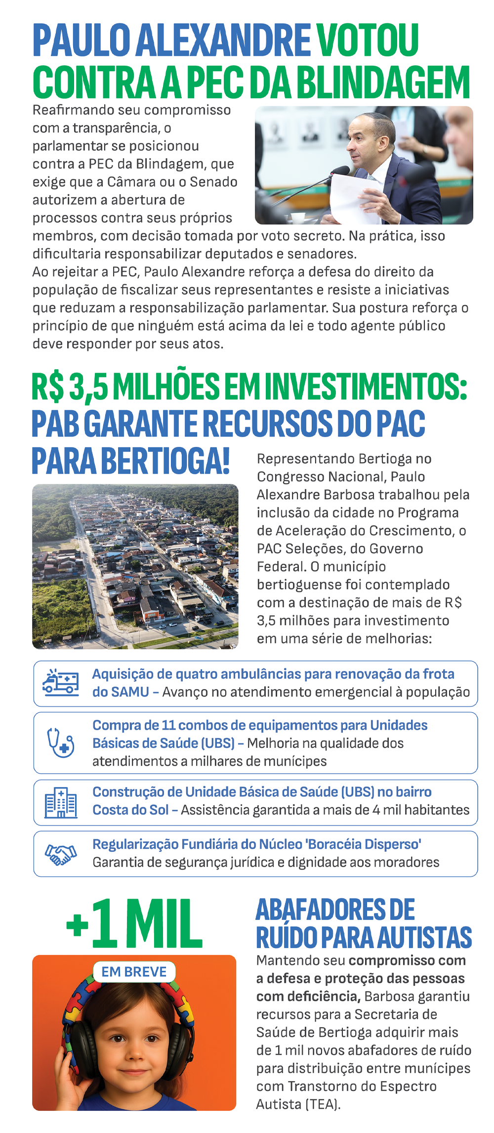 O que o deputado fez por Bertioga?