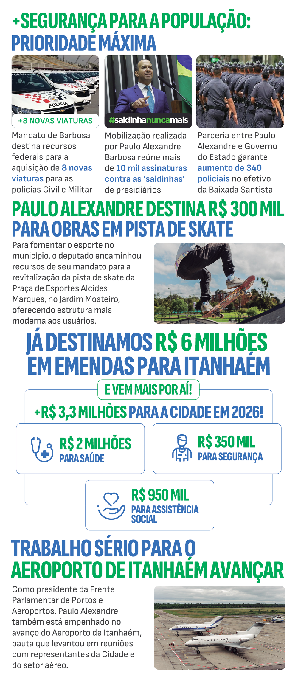 O que o deputado fez por Itanhaém?