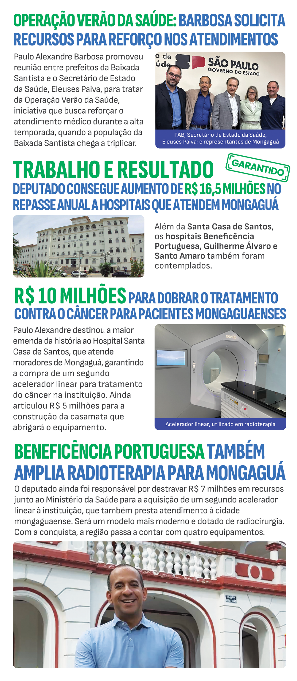 O que o deputado fez por Mongaguá?