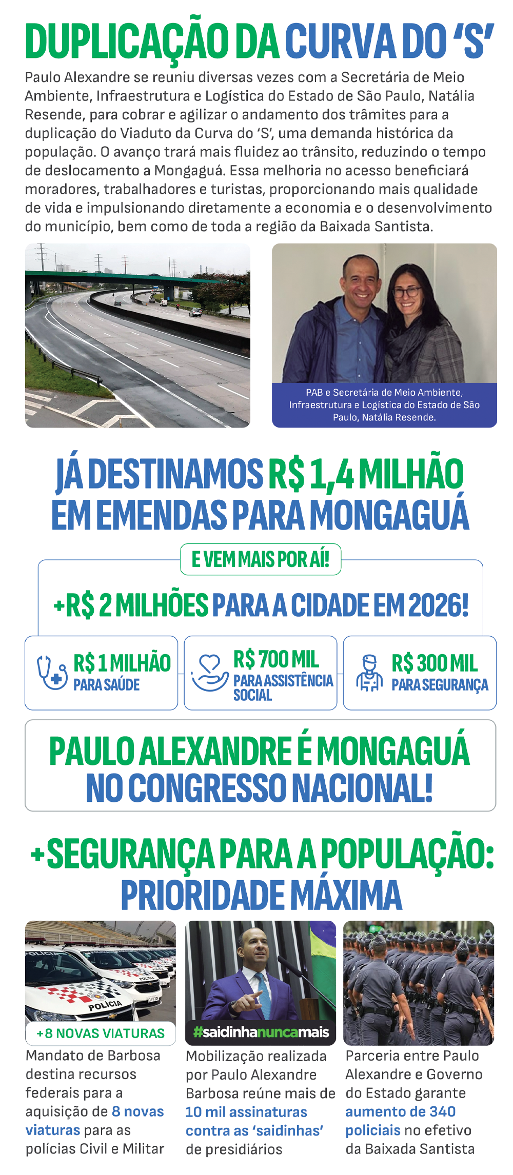 O que o deputado fez por Mongaguá?