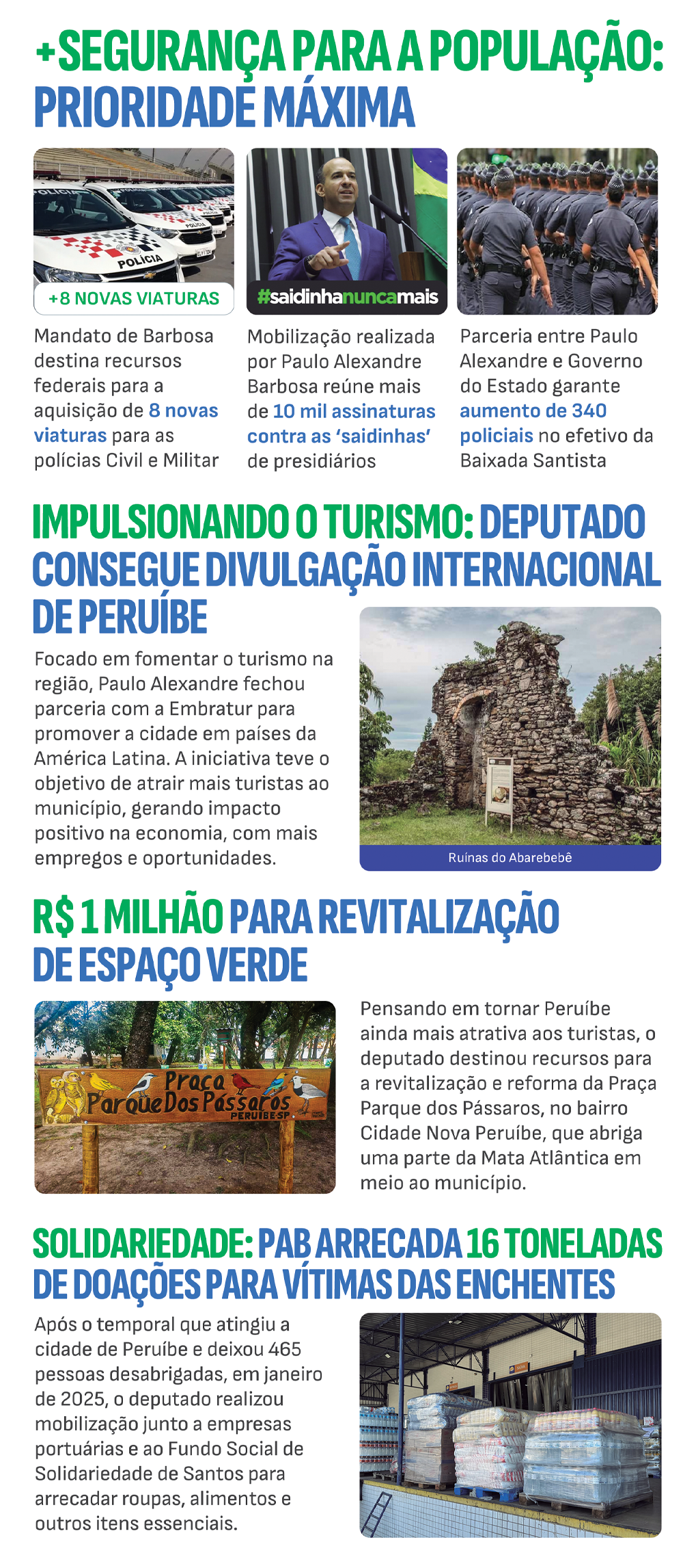 O que o deputado fez por Peruíbe?