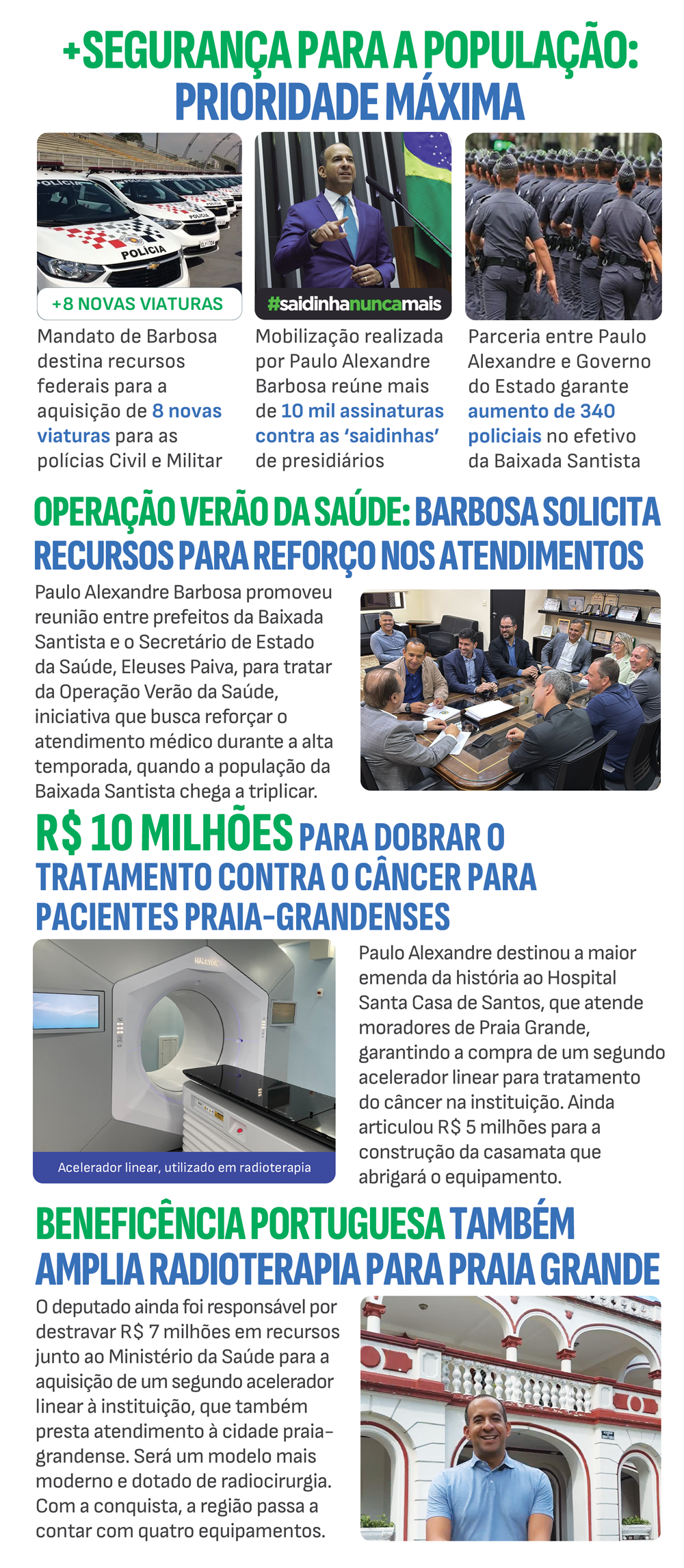 O que o deputado fez por Praia Grande?