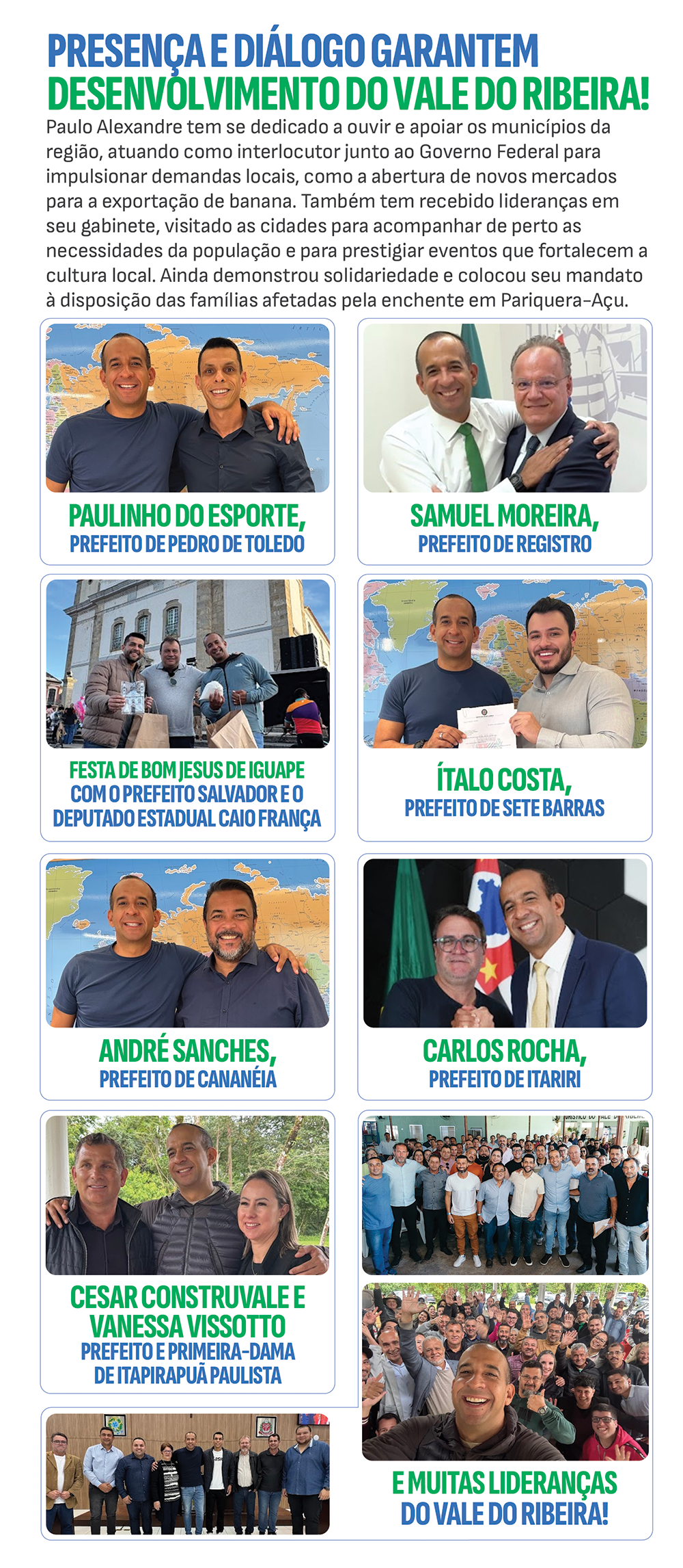 O que o deputado fez pelo Vale do Ribeira?