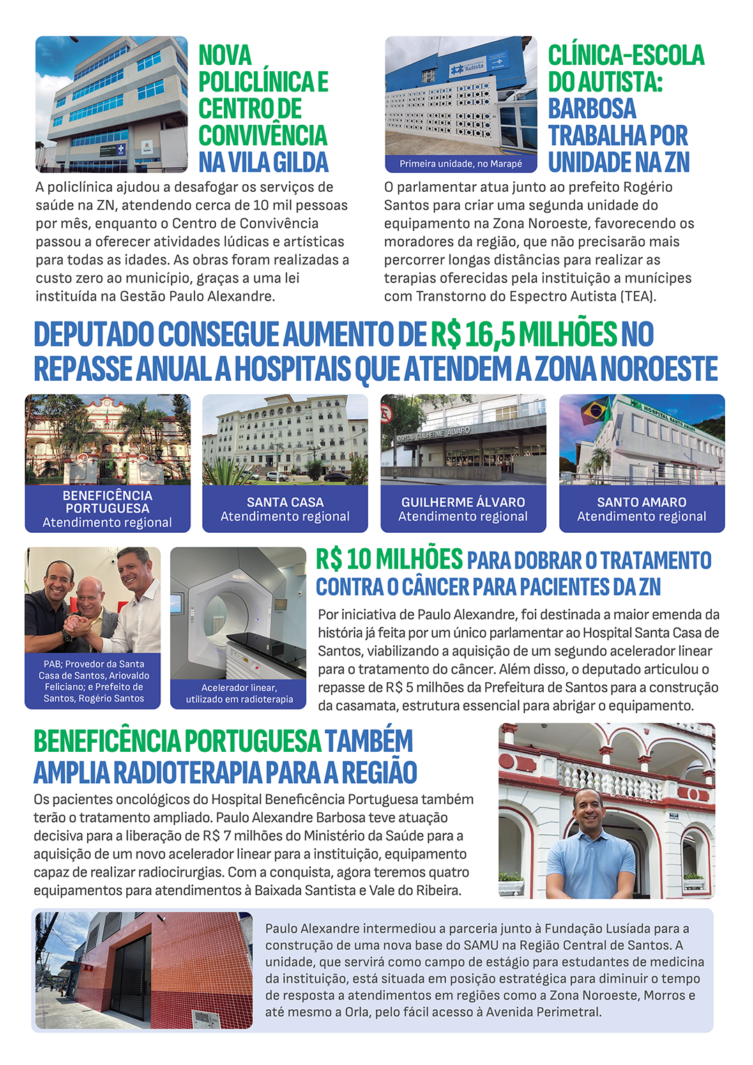 O que o deputado fez pela Zona Noroeste de Santos?