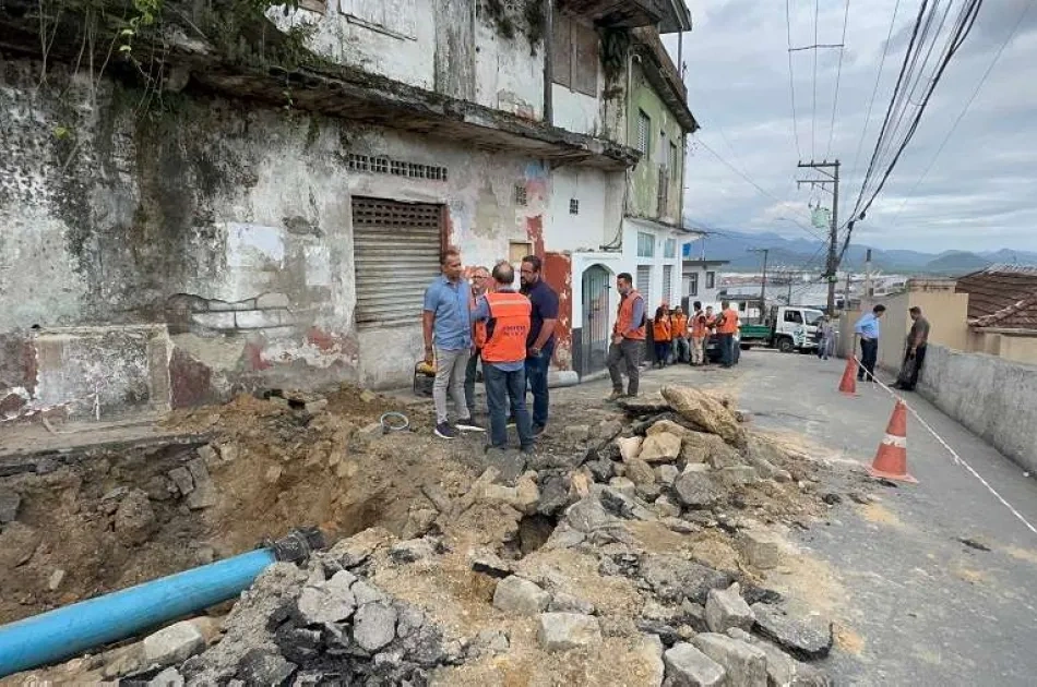 Deputado federal cobra Sabesp após rompimento de adutora no Morro do São Bento