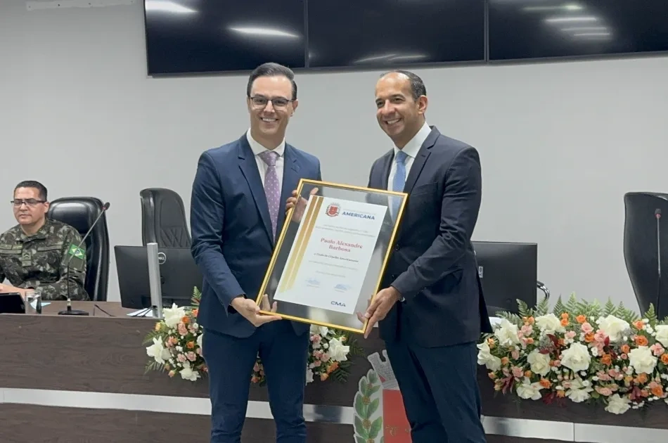 Leonardo Stella e Paulo Alexandre Barbosa recebem títulos de cidadão americanense